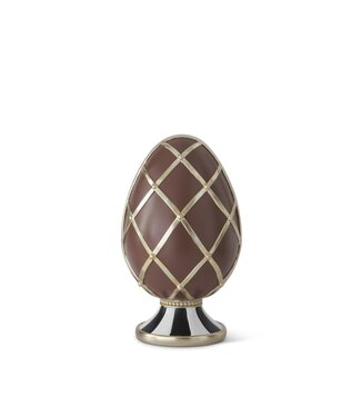 16.5 Inch Chocolate & Gold Resin Easter Egg