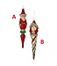 10" GLS VNTG SANTA FINIAL ORNAMENT
