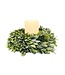 12" Flocked Sage Candle Ring