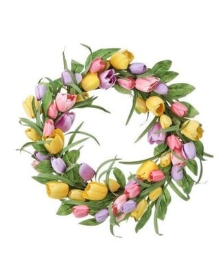 24" Tulip Garden Wreath