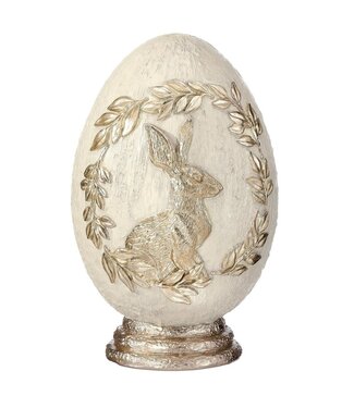 8.5" Resin Royal Egg With Bunny