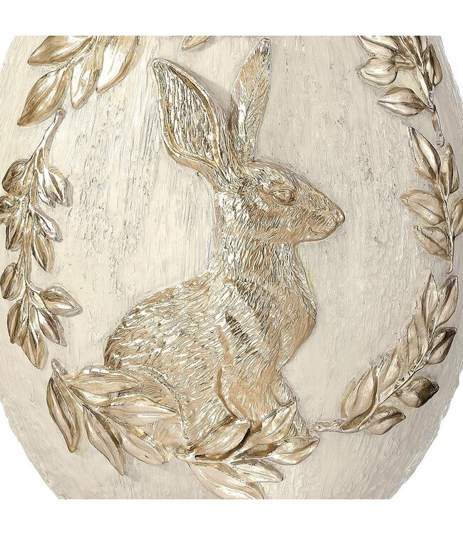 8.5" Resin Royal Egg With Bunny