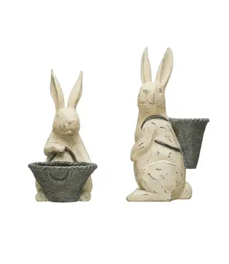 Resin Bunny with  Basket