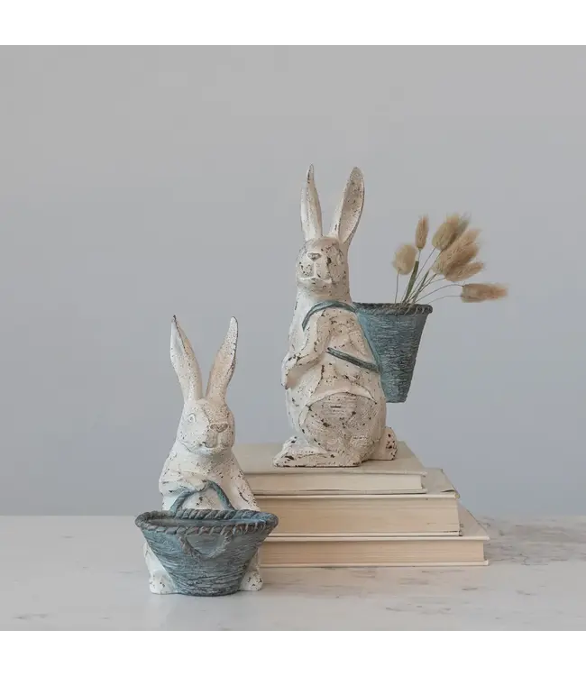 Resin Bunny with  Basket