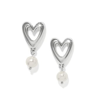 BRIGHTON Cascade Open Heart Pearl Post Drop Earrings