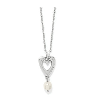 BRIGHTON Cascade Open Heart Pearl Petite Necklace