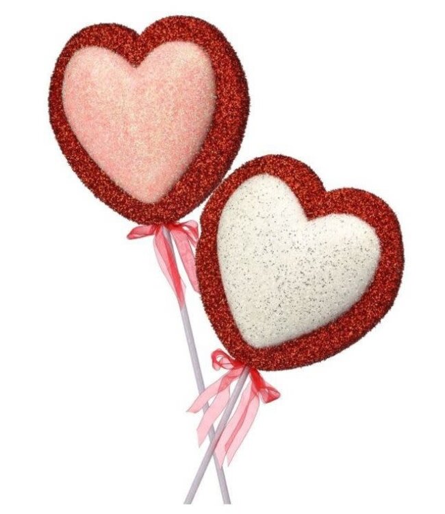 32" Glitter Valentine Heart Stem
