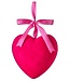 9" Flocked Heart Hanging Ornament