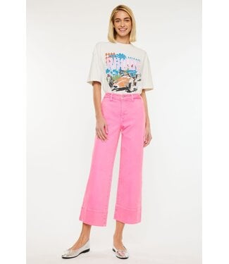 Paula High Rise Cropped Wide Leg Jeans