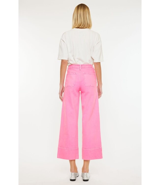 Paula High Rise Cropped Wide Leg Jeans
