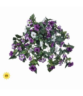 26" UV Hanging Petunia Plant Lavender White