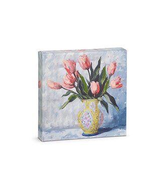 6” Potted Tulips Wall Art