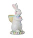 9" Resin Sugared Bunny with Basket