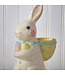 9" Resin Sugared Bunny with Basket