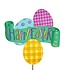 THE ROUND TOP COLLECTION "Happy Easter" Egg Banner Sign