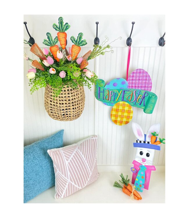THE ROUND TOP COLLECTION "Happy Easter" Egg Banner Sign