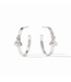 JULIE VOS Bee Hoop Silver Earrings
