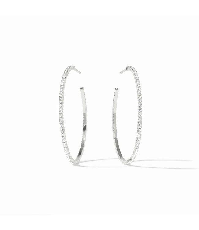 JULIE VOS Windsor Hoop Silver Earrings