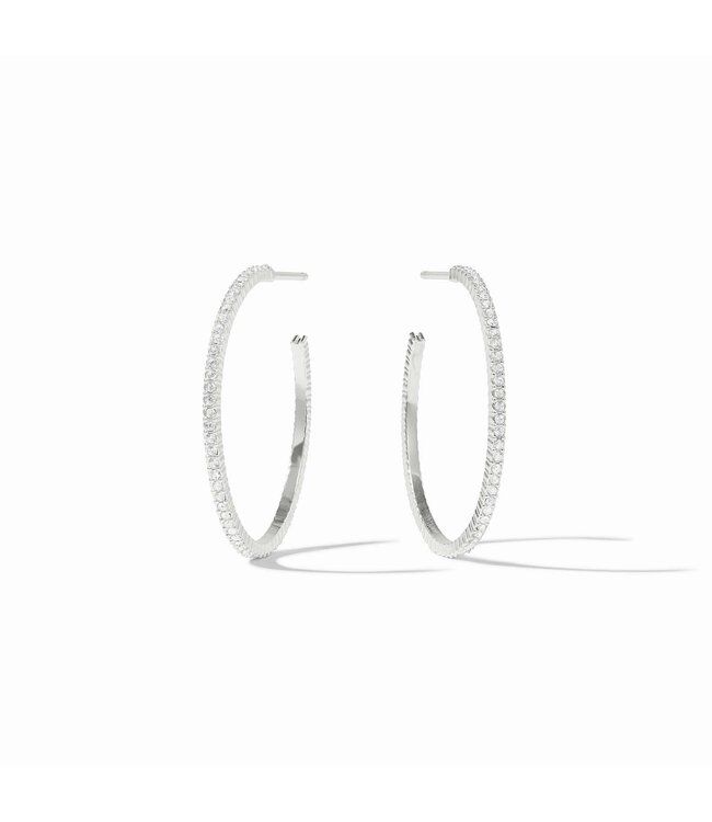 JULIE VOS Windsor Hoop Silver Earrings