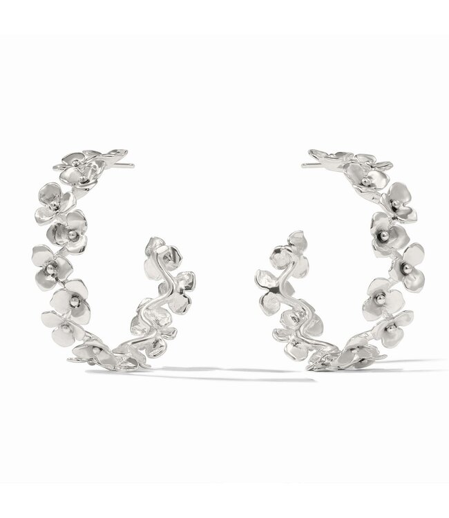 JULIE VOS Bloom Hoop Silver Earrings