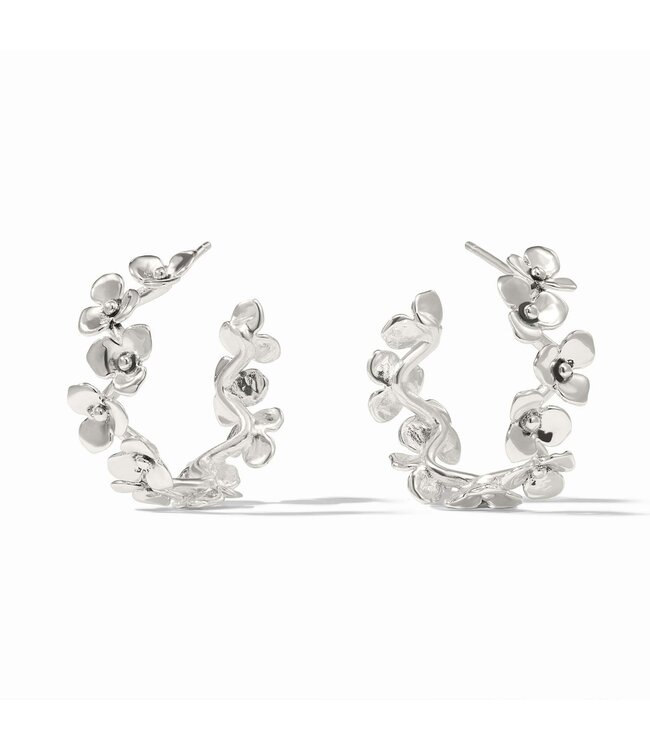 JULIE VOS Bloom Hoop Silver Earrings
