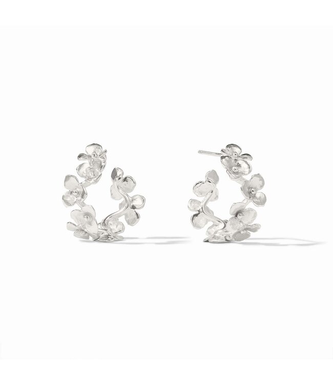 JULIE VOS Bloom Hoop Silver Earrings