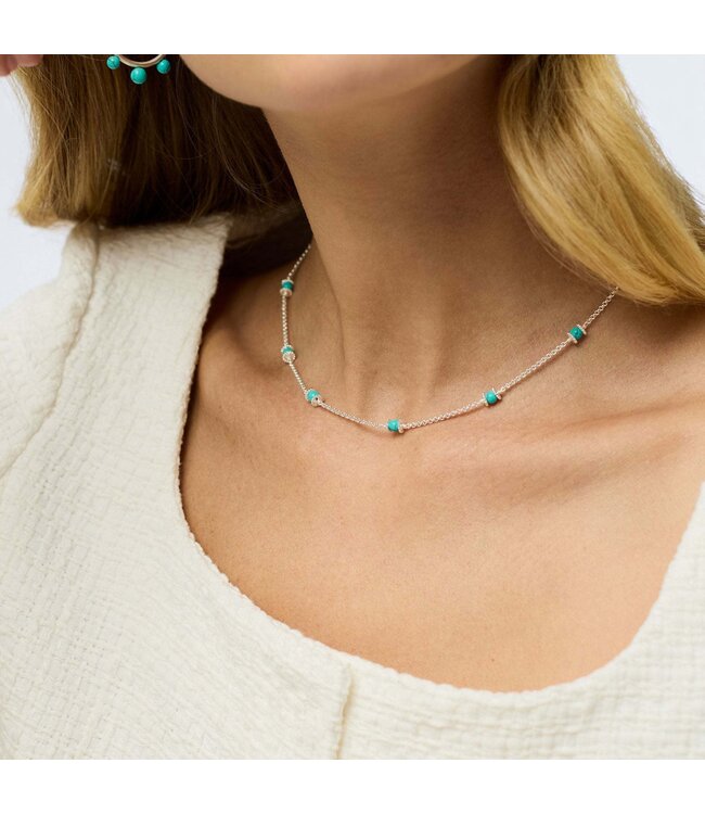 JULIE VOS Hydra Delicate Station Necklace Silver