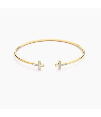 ELLA STEIN Waterproof Cross Flexi Cuff Bracelet