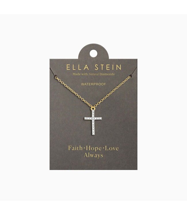 ELLA STEIN Waterproof Believe Cross Pendant Necklace