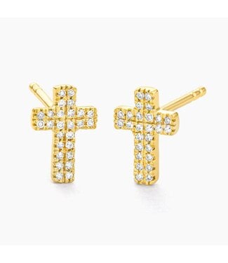ELLA STEIN Small Cross Stud Earrings