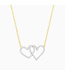 ELLA STEIN Waterproof Two Hearts Pendant Necklace