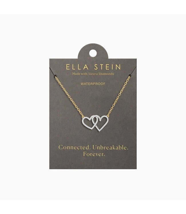 ELLA STEIN Waterproof Two Hearts Pendant Necklace