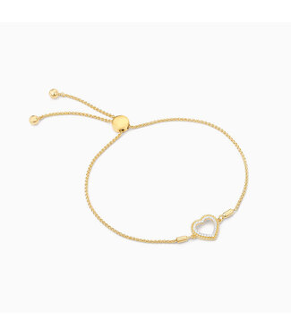 ELLA STEIN Waterproof Beaded Heart Bolo Bracelet