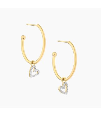 ELLA STEIN Waterproof Be Still My Heart Hoop Earrings