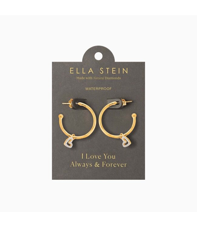 ELLA STEIN Waterproof Be Still My Heart Hoop Earrings