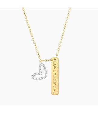 ELLA STEIN Waterproof I Love You More Pendant Necklace