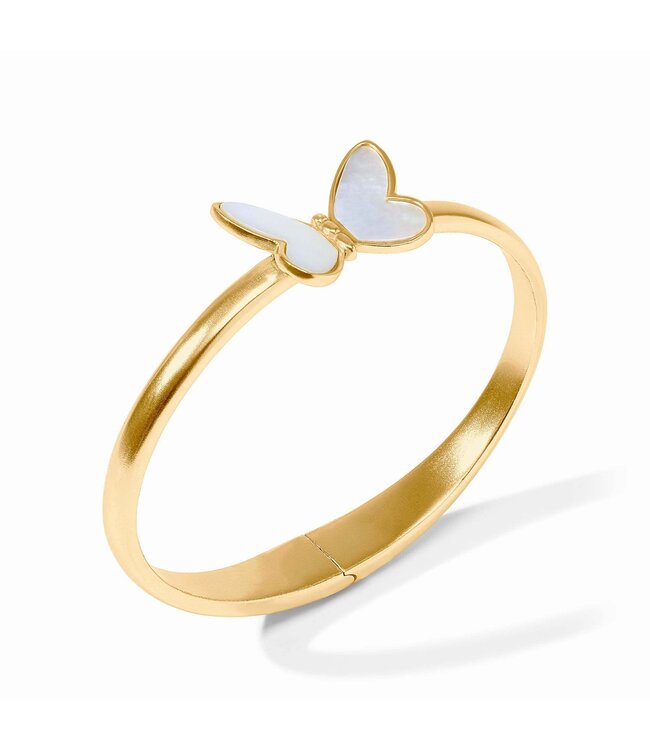 JULIE VOS Papillon Hinge Bangle Mother of Pearl