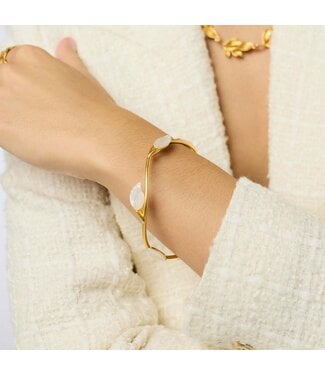 JULIE VOS Willow Stone Bangle