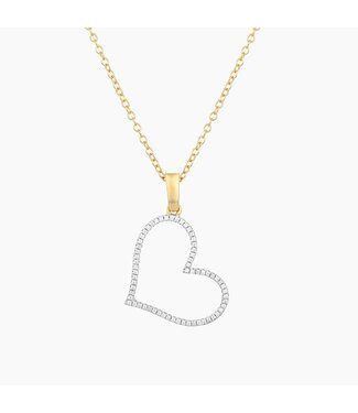 ELLA STEIN Genuine Heart Pendant Necklace