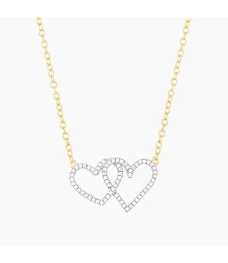 ELLA STEIN Two Hearts Pendant Necklace
