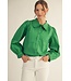 Cindy Ruffle Accent Button Down Lovely Shirt