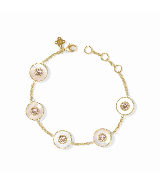 JULIE VOS Colette Circle Delicate Bracelet Champagne