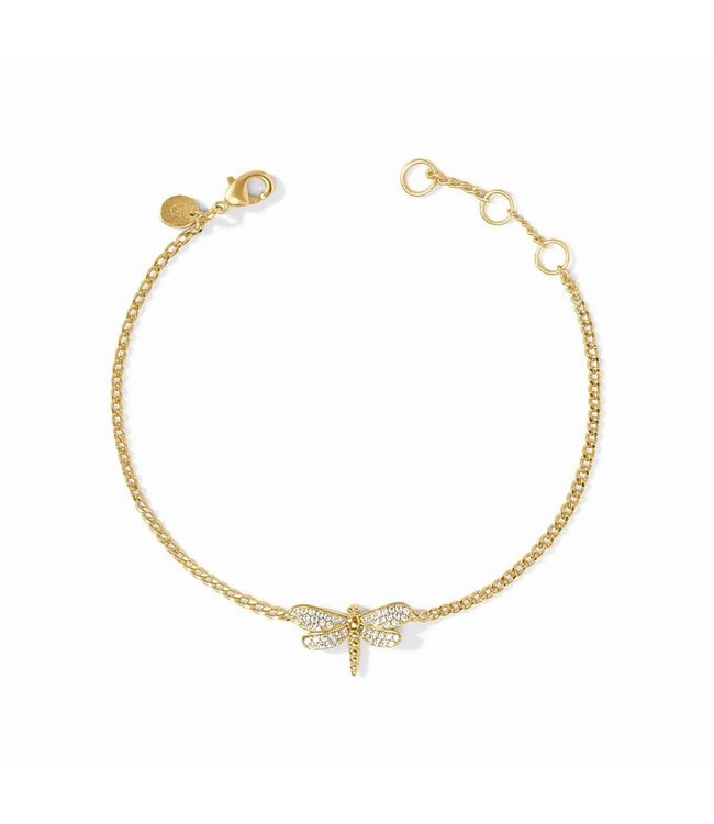 JULIE VOS Dragonfly Pave Delicate Bracelet Cubic Zirconia