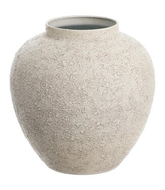 11 Inch Metal Planter - Whitewashed