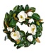 26 Inch Magnolia Wreath White Green