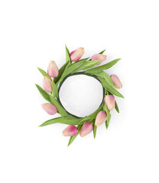 10" Real Touch Mini Tulip Candle Ring