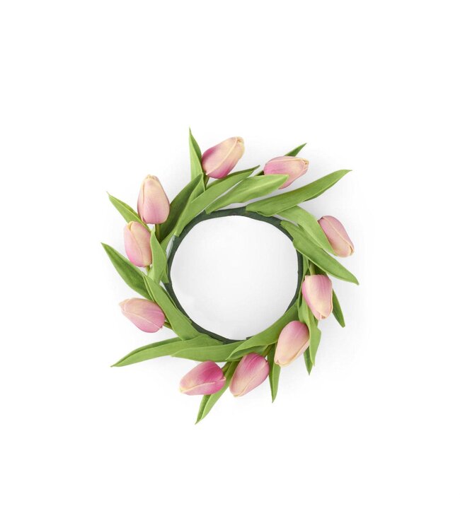 10" Real Touch Mini Tulip Candle Ring