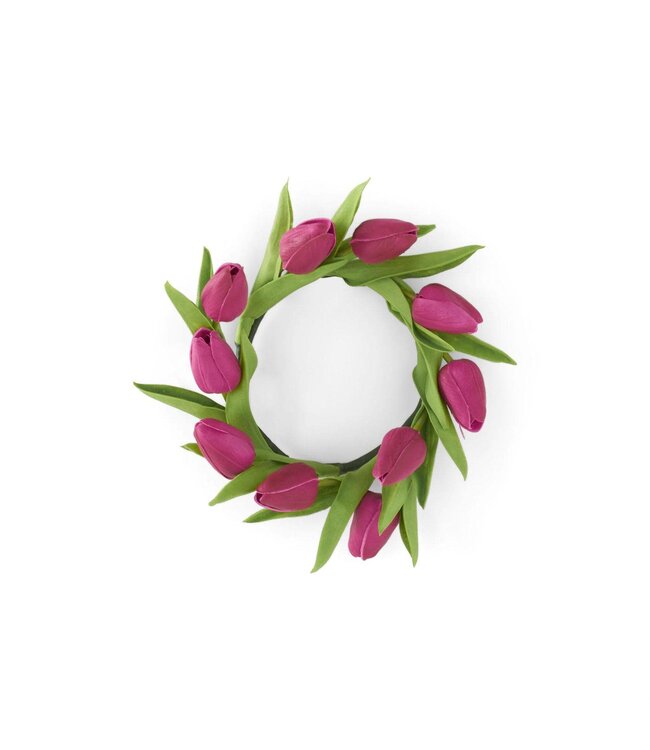 10" Real Touch Mini Tulip Candle Ring
