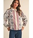 Abigail Exclusive Floral Border Print Button Up Top