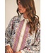 Abigail Exclusive Floral Border Print Button Up Top